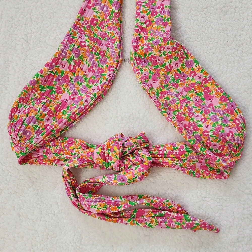 New!For Love and Lemons Dixie Wrapped Swim Bikini‎ Top